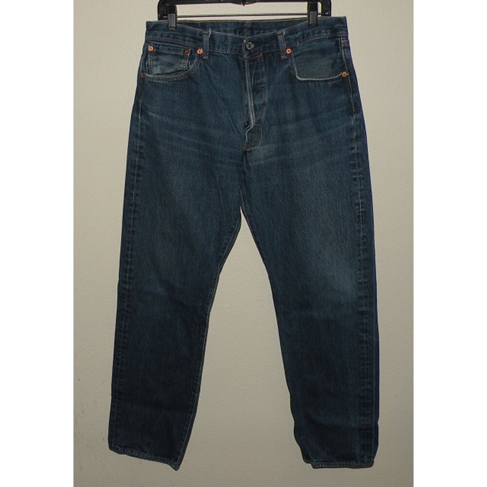 Levi’s 501 Button Fly Shrink to Fit Denim Jeans 34 x 32 (36 x 36) Blue Egypt #2